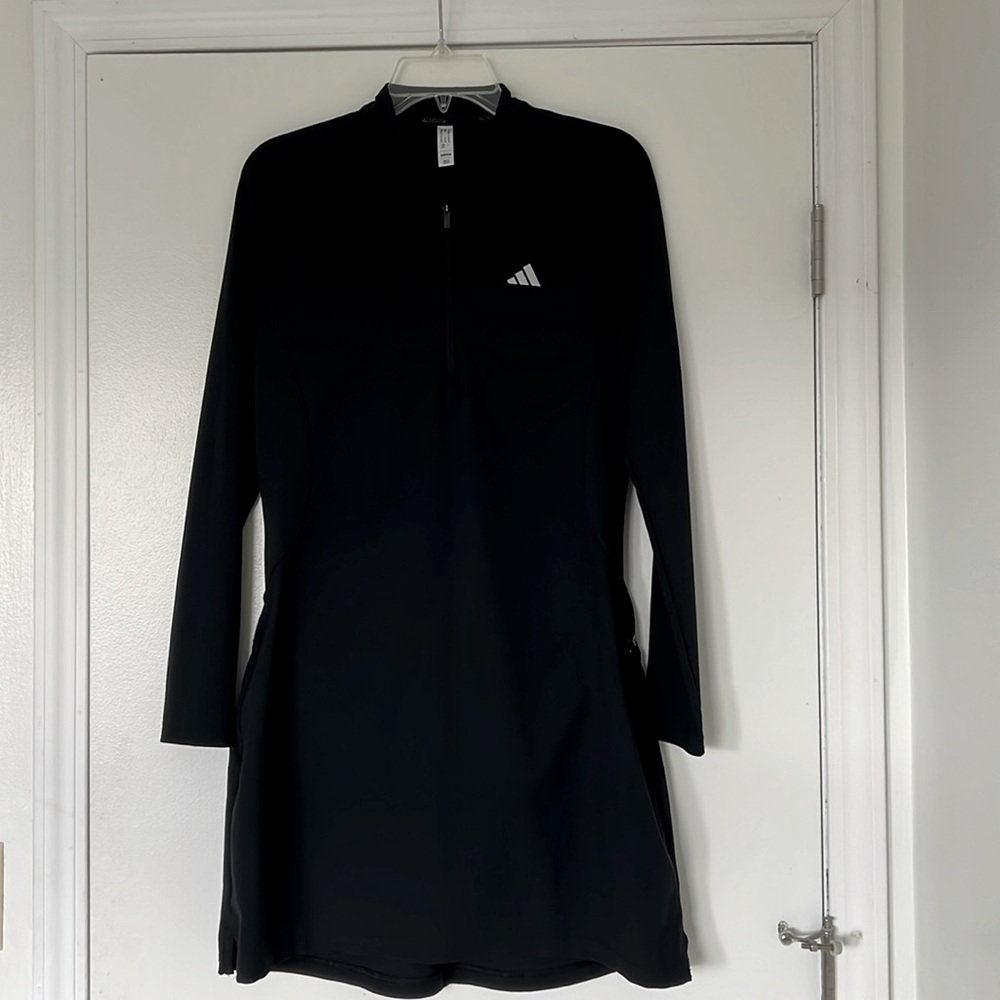 Adidas black athleisure dress, size M